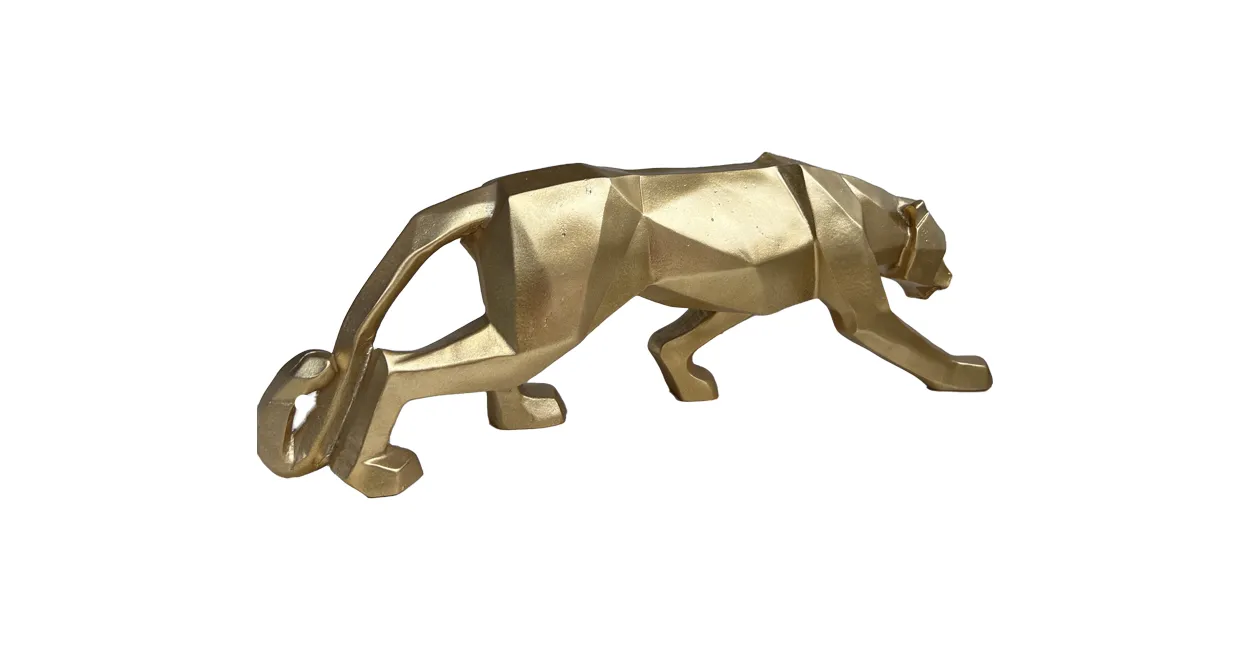 Kubik Jaguar Altın Heykel