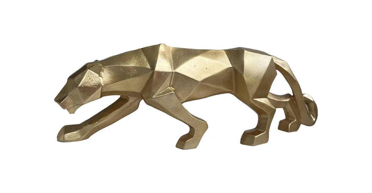Kubik Jaguar Altın Heykel